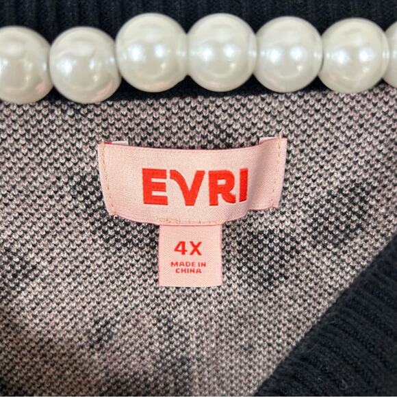 NWT Evri Animal Print Cozy Knit Sweater Plus Size 4X - Picture 7 of 13